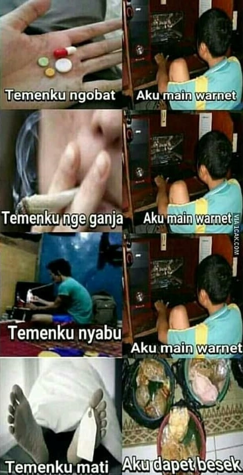 10 Meme 'aktivitas lo vs gue' ini kocaknya nampol abis
