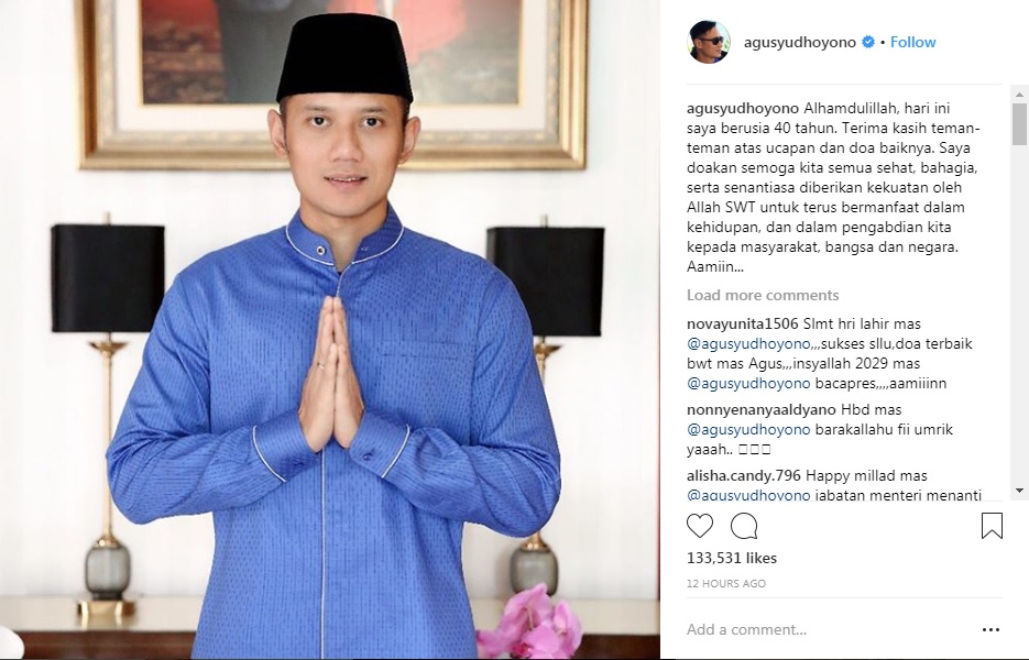 AHY ulang tahun, ucapan Ani Yudhoyono ini bikin warganet baper