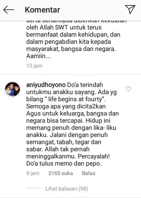 AHY ulang tahun, ucapan Ani Yudhoyono ini bikin warganet baper