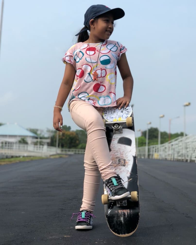  10 Potret Aliqqa, skater 9 tahun yang jadi andalan Indonesia di AG