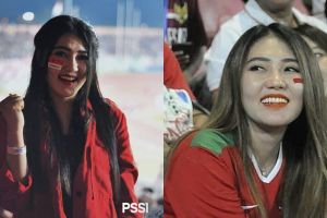 8 Momen seru Via Vallen nonton bola, dari Piala AFF sampai Piala Dunia
