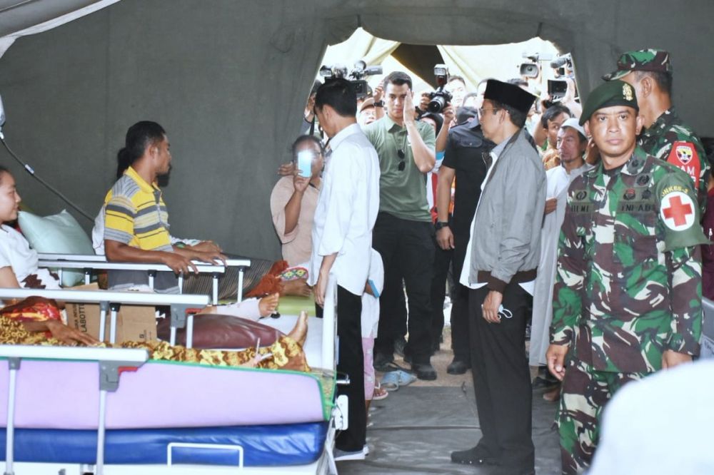Korban gempa Lombok capai 436 jiwa, Presiden Jokowi menginap di tenda