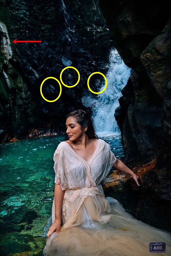Pemotretan di air terjun, background foto Ashanty ini bikin merinding