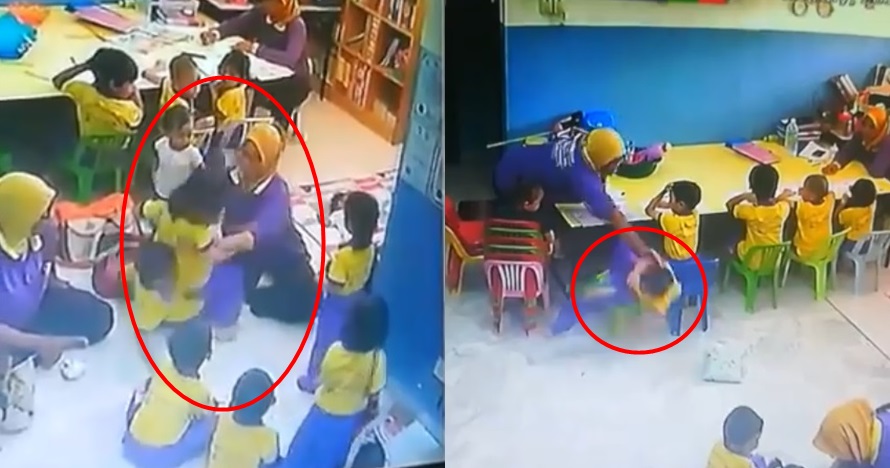 Terekam CCTV, perlakuan guru TK yang aniaya muridnya ini viral
