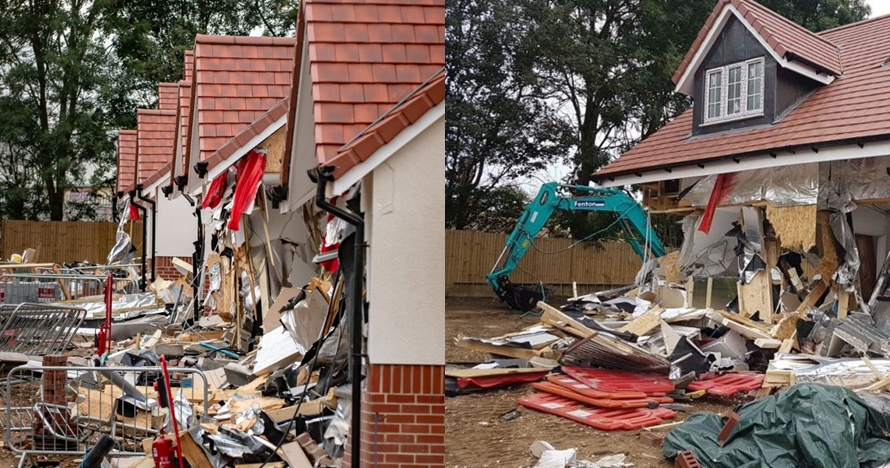 Tak kunjung digaji, pekerja ini ngamuk robohkan 5 bangunan rumah