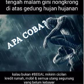 7 Meme 'gara-gara begal' ini nggak ada seremnya, malah bikin ketawa