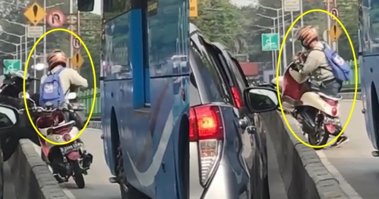 Ingat dengan pemotor apes ini? Ternyata begini lanjutan videonya