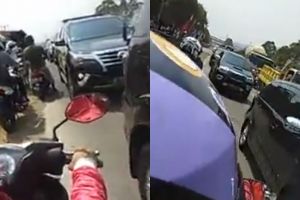 Lawan arus, rombongan komunitas mobil ini dikecam warganet