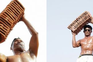 10 Potret kuli genteng beraksi bak binaragawan, macho abis