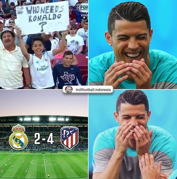 8 Meme kocak meratapi kekalahan Real Madrid di Piala Super Eropa