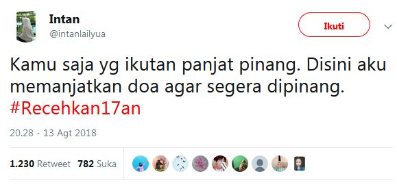 20 Cuitan kocak #recehkan17an ini bikin kaum jomblo teriak histeris