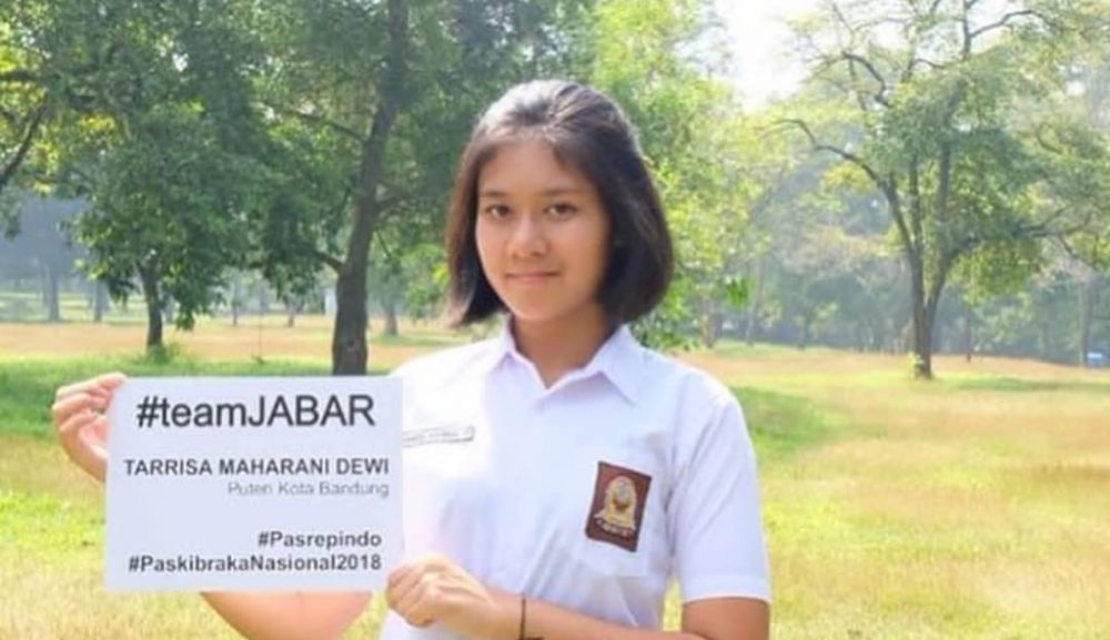 9 Potret cantik Tarissa Maharani, pembawa baki di upacara HUT RI 2018