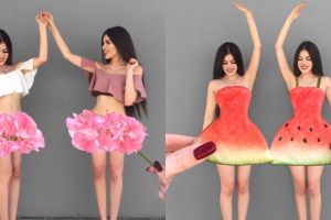 8 Pemotretan cewek kembar ini kreatif abis, beda dari biasanya