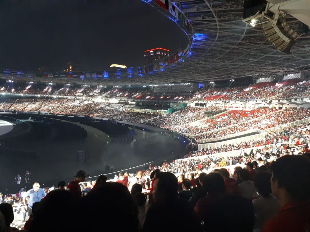 8 Momen meriah detik-detik menjelang pembukaan Asian Games 2018