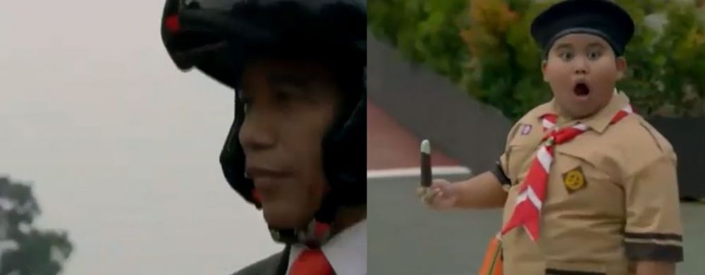 10 Momen mendebarkan saat Jokowi naik motor sport di Asian Games 2018