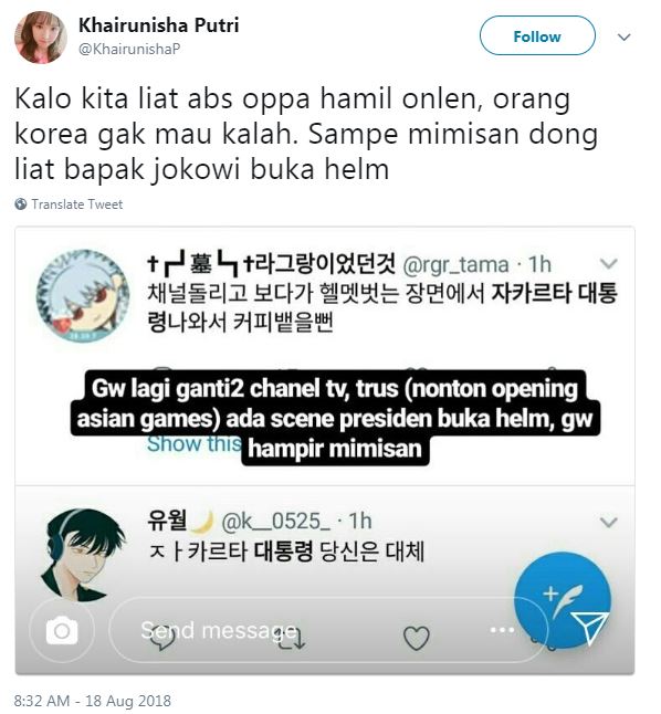 6 Cuitan kocak respons pembukaan Asian Games jadi trending di Korsel