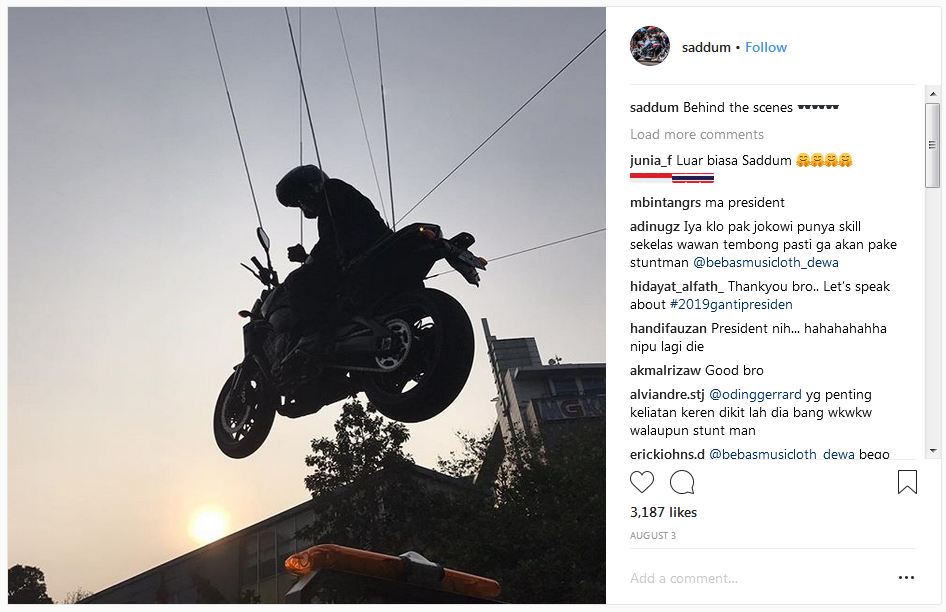 Bikin penasaran, ini sosok stuntman Jokowi di pembukaan Asian Games