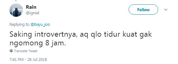 8 Cuitan kocak 'saking introvertnya' ini recehnya bikin ngelus dada