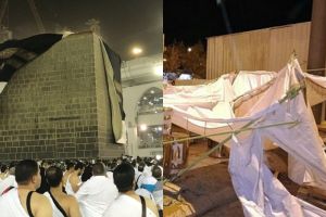 Hujan dan badai pasir melanda Arafah, ini 9 potret kondisi jamaah haji