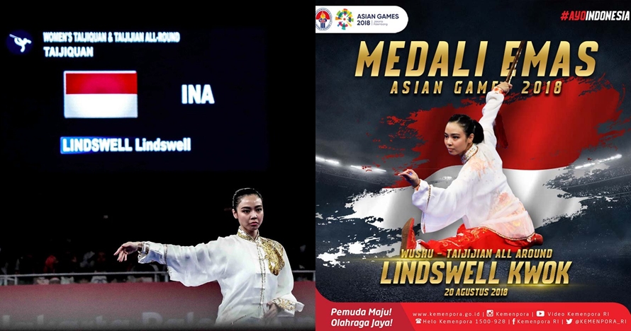 Lindswell raih emas, begini deretan prestasi si cantik Ratu Wushu Asia