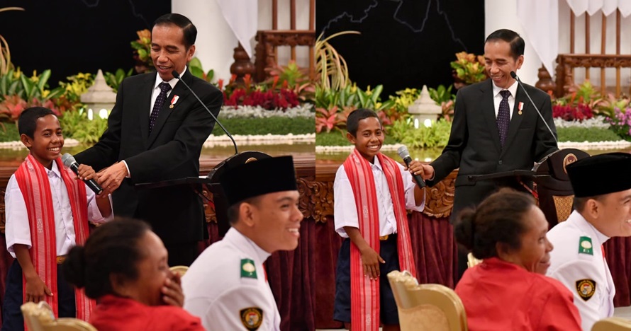 5 Momen ketika Joni si pemanjat tiang bendera bertemu Presiden Jokowi