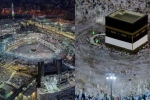 Ini penampakan detik-detik kiswah Kabah tersingkap karena badai