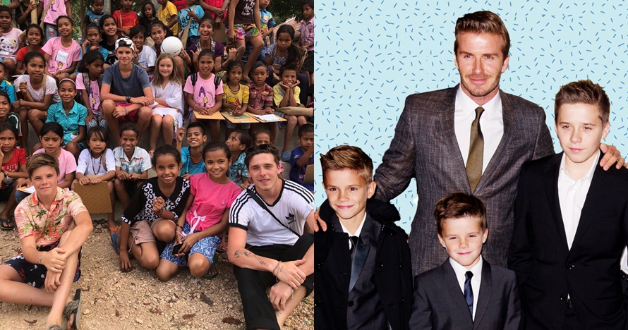 9 Potret keluarga David Beckham liburan sekaligus aksi sosial di Sumba