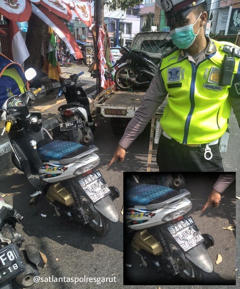 Ditilang polisi, 3 motor ini punya plat nomor nyeleneh