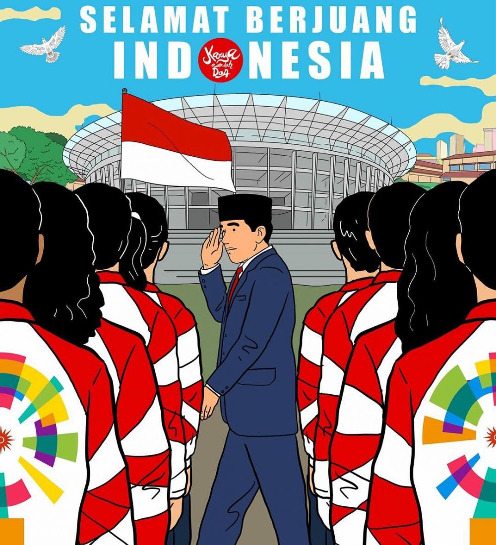 7 Ilustrasi bertema Asian Games ini keren abis, warna-warni Indonesia