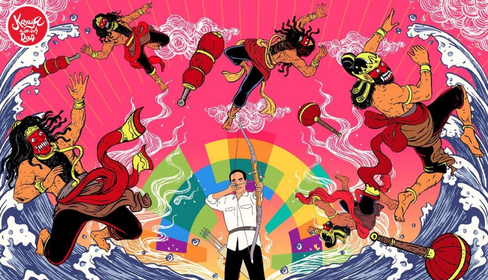 7 Ilustrasi bertema Asian Games ini keren abis, warna-warni Indonesia