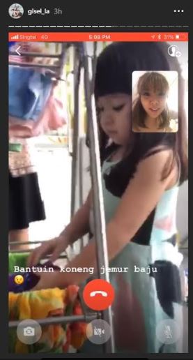 Gempi menjemur bajunya sendiri, begini aksi menggemaskannya