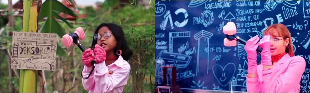 Aksi 4 bocah parodikan musik video Blackpink, low budget tapi keren