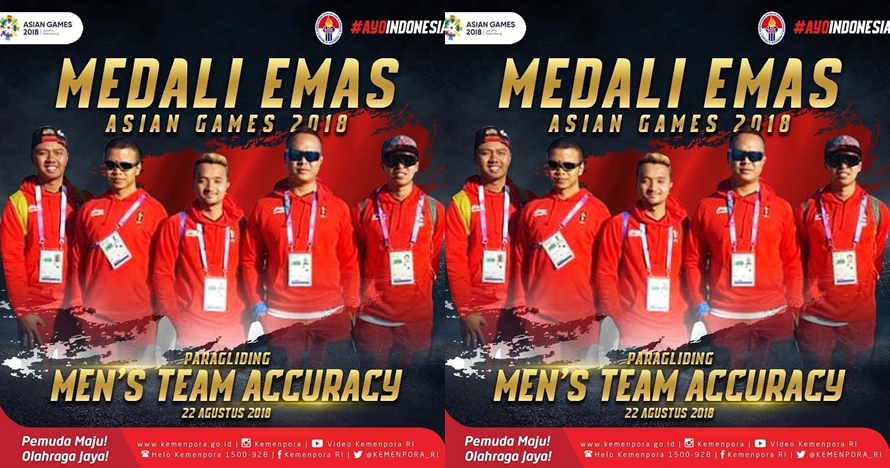 Tim paralayang putra raih emas, salah satunya mantan pelipat parasut