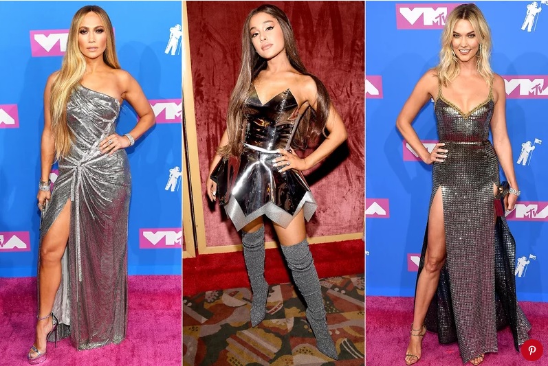 7 Inspirasi gaun silver dari seleb VMA MTV 2018, glamor dan seksi