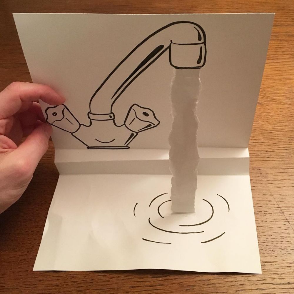 Cuma robekan kertas dan spidol, 10 karya 3D ini hasilnya nyata banget