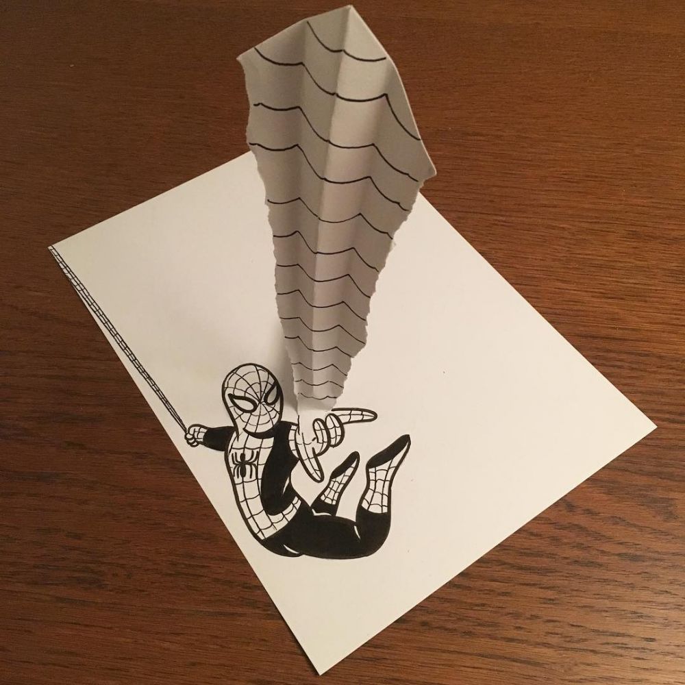 Cuma robekan kertas dan spidol, 10 karya 3D ini hasilnya nyata banget