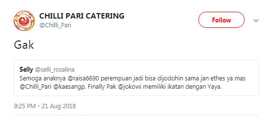 Jan Ethes didoakan berjodoh dengan anak Raisa, begini reaksi Gibran