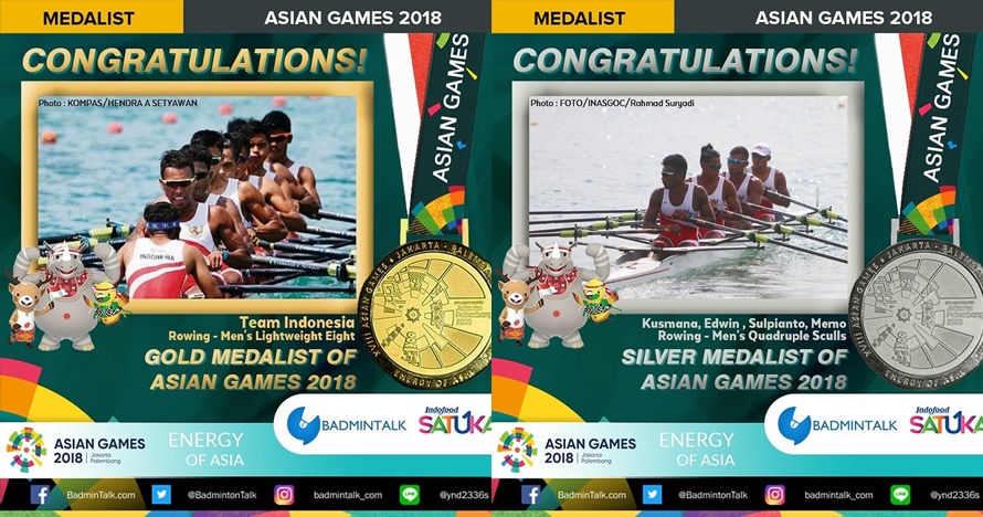  Indonesia tambah 1 emas dan 1 perak dari cabang olahraga dayung