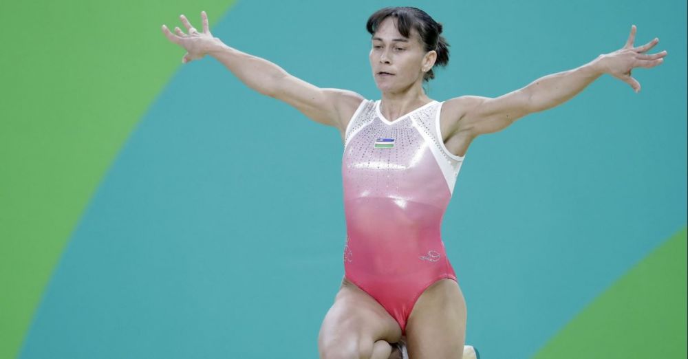 9 Aksi Oksana Chusovitina, atlet 43 tahun raih perak di Asian Games