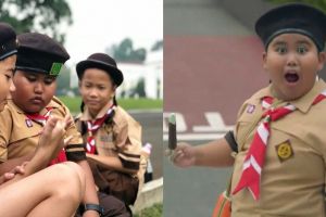 Bocah pramuka di video Jokowi ini punguti sampah usai saksikan Timnas