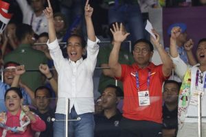 8 Ekspresi Presiden Jokowi nonton Asian Games 2018, heboh banget