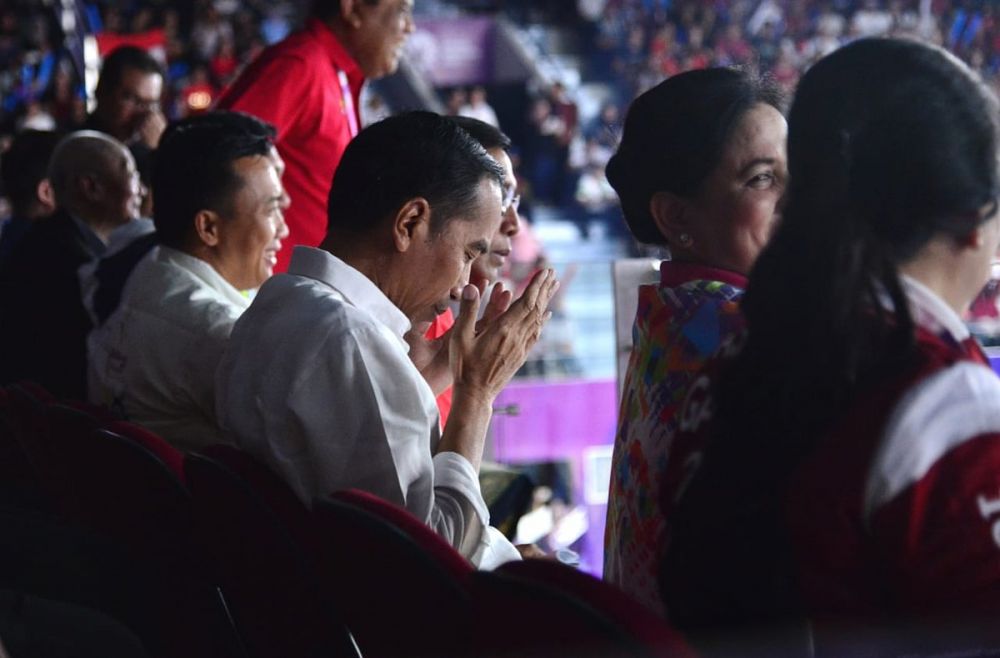 8 Ekspresi Presiden Jokowi nonton Asian Games 2018, heboh banget