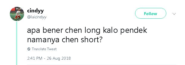 Kalah dari Ginting, 8 cuitan kocak pelesetan Chen Long ini ngakak abis