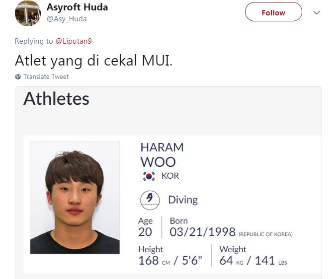 20 Pelesetan nama atlet Asian Games 2018 ini bikin kamu terbahak-bahak