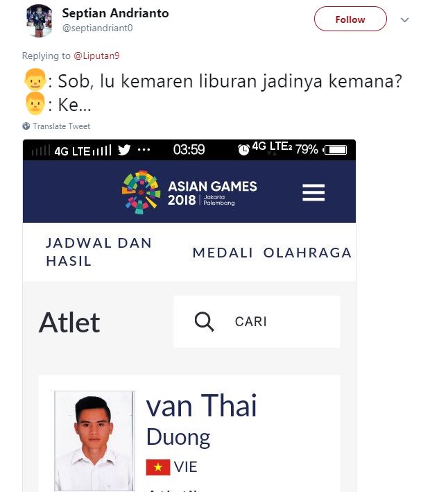20 Pelesetan nama atlet Asian Games 2018 ini bikin kamu terbahak-bahak