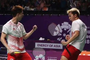 Pertarungan sengit, Kevin/Marcus akhirnya raih medali emas ke-24