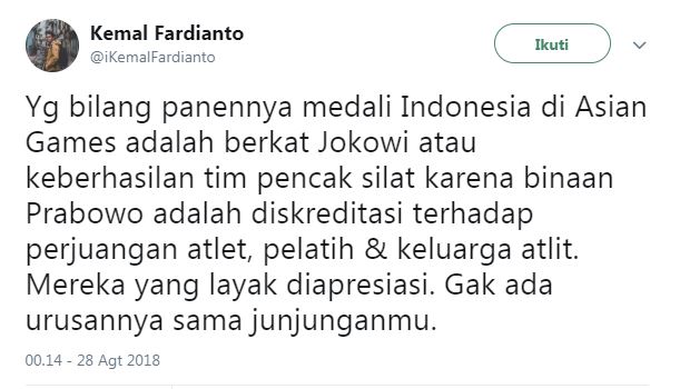 Prestasi pencak silat dipolitisasi, ini 10 reaksi marah warganet