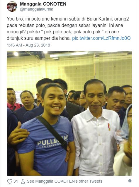 Ini bukti ramahnya Jokowi saat nonton Asian Games 2018