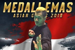 Bangga bisa sumbangkan emas ke-29, atlet ini memeluk Jokowi & Prabowo