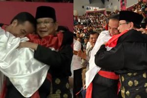 Terungkap, ini isi obrolan singkat Jokowi dan Prabowo saat berpelukan